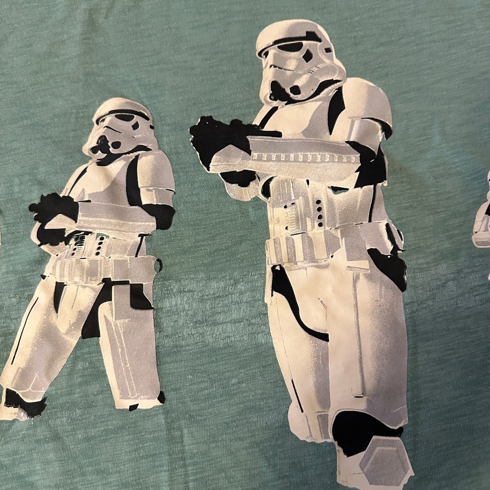 Gap x Star Wars turquoise T-Shirt with Stormtrooper graphic - Picture 3 of 10